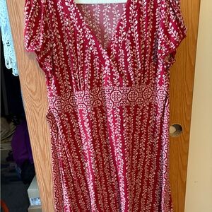 Red Patterned Dress